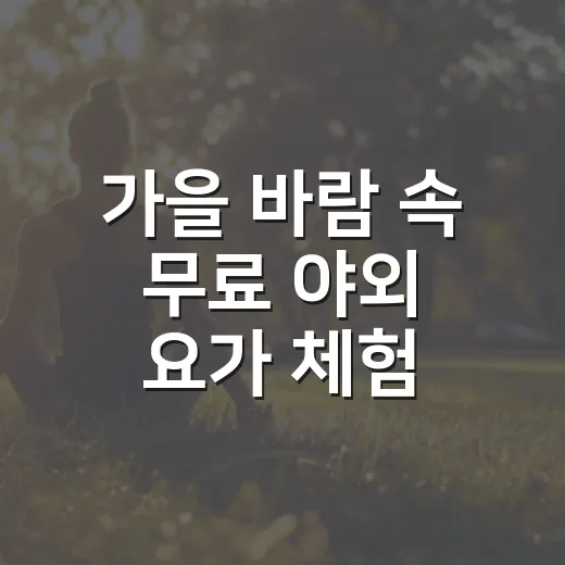 가을 바람 속 무료 야외 요가 체험
