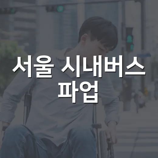 서울 시내버스 파업, 운행 중단 노선 안내
