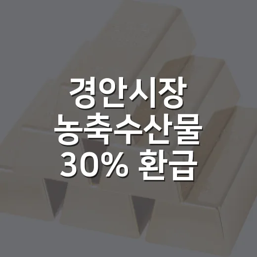 경안시장 농축수산물 30% 환급 행사
