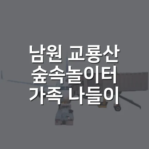남원 교룡산 숲속놀이터 가족 나들이 명소