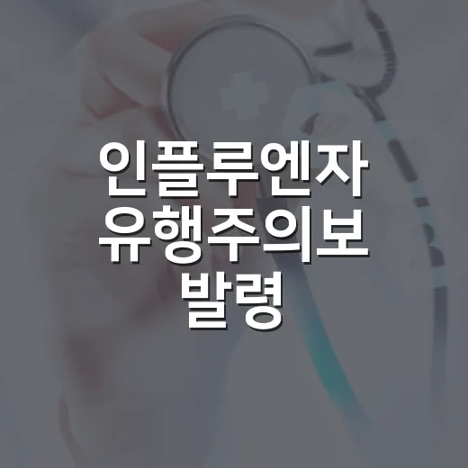 인플루엔자 유행주의보 발령, 시민 예방수칙 준수 당부