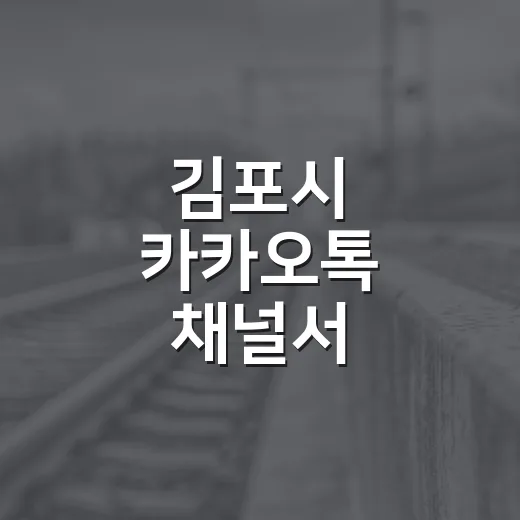 김포시 카카오톡 채널서 김포티콘 무료 배포