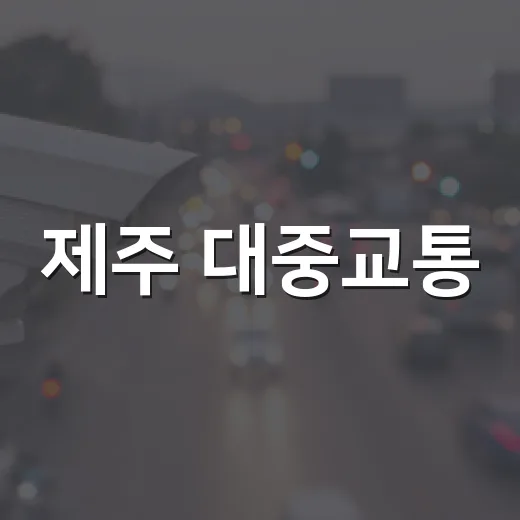 제주 대중교통, 경영·서비스 평가로 품질 높인다