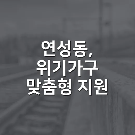 연성동, 위기가구 맞춤형 지원 강화