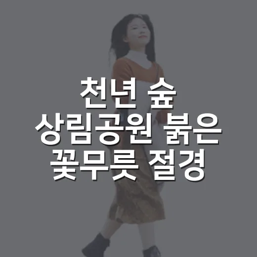천년 숲 상림공원 붉은 꽃무릇 절경