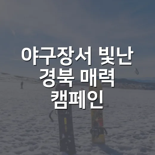 야구장서 빛난 경북 매력 캠페인