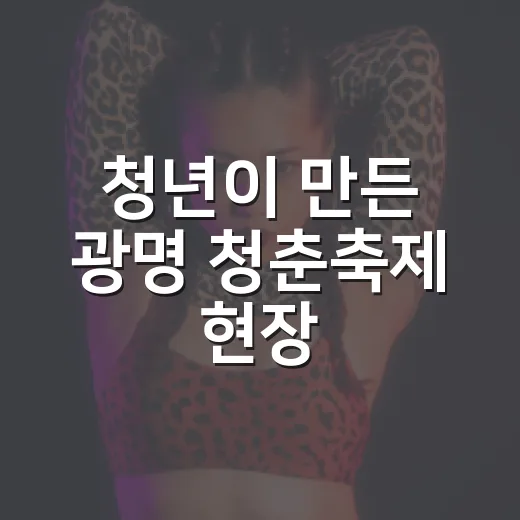 청년이 만든 광명 청춘축제 현장