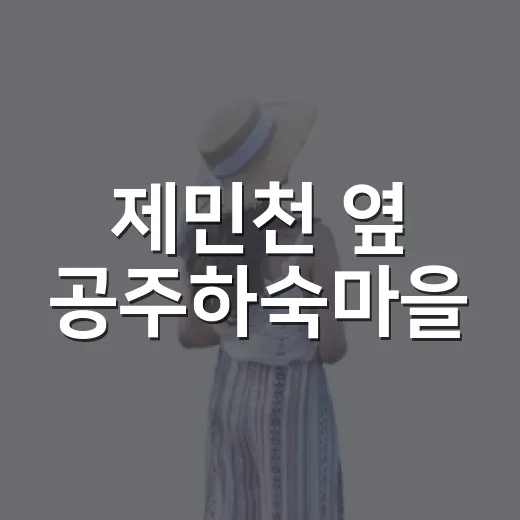 제민천 옆 공주하숙마을, 추억 담은 레트로 숙소