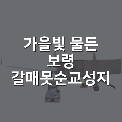 가을빛 물든 보령 갈매못순교성지 순례길