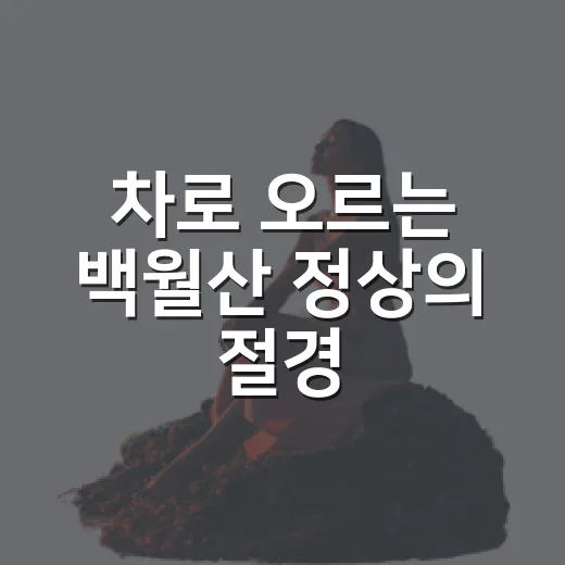 차로 오르는 백월산 정상의 절경