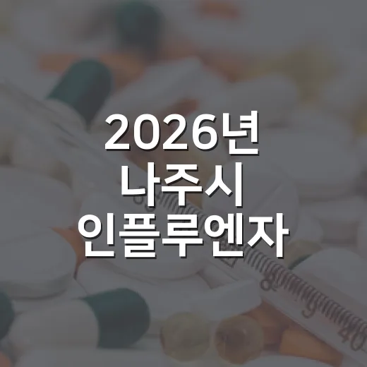 2026년 나주시 인플루엔자 예방접종 일정 안내