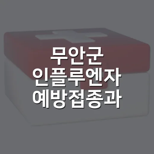 무안군 인플루엔자 예방접종과 병문안 문화 안내