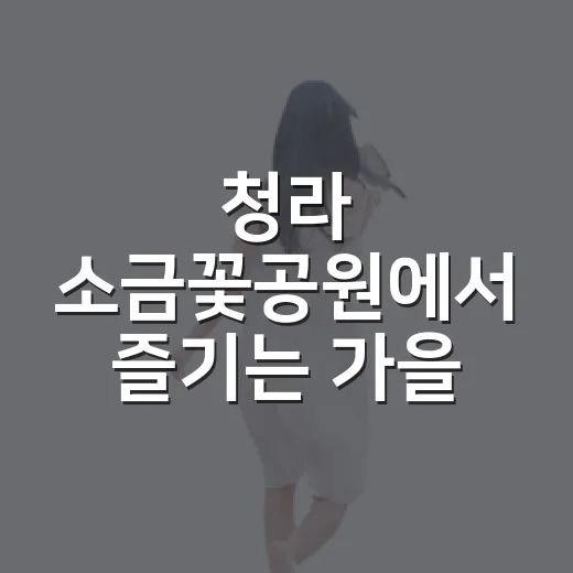 청라 소금꽃공원에서 즐기는 가을 피크닉과 비다즐링