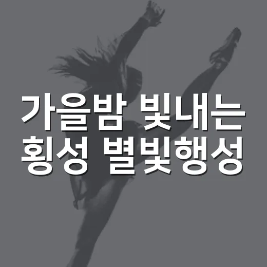 가을밤 빛내는 횡성 별빛행성
