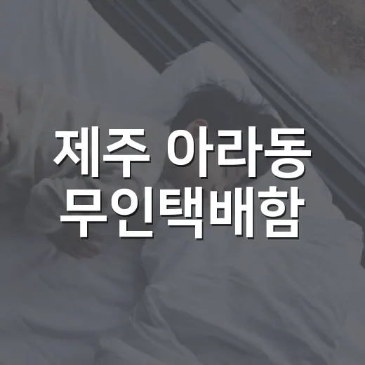 제주 아라동 무인택배함, 비대면 택배 수령 혁신
