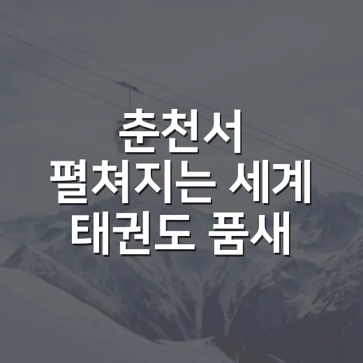 춘천서 펼쳐지는 세계 태권도 품새 대회