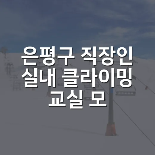 은평구 직장인 실내 클라이밍 교실 모집