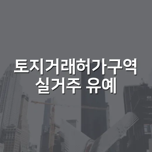 토지거래허가구역 실거주 유예, 내년까지 연장된다