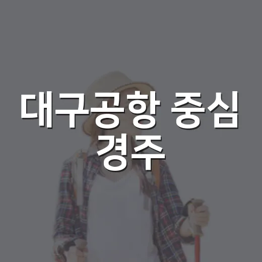 대구공항 중심 경주·안동 잇는 관광권 본격화
