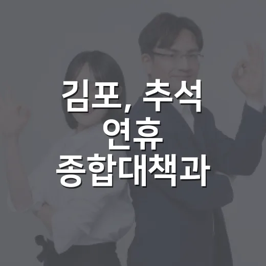 김포, 추석 연휴 종합대책과 경제협력 강화