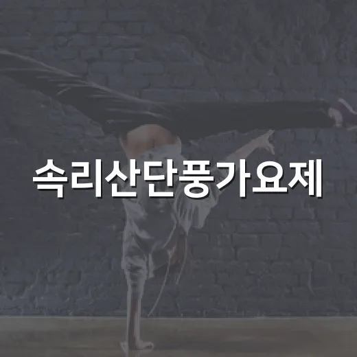 속리산단풍가요제, 가을밤을 물들이다
