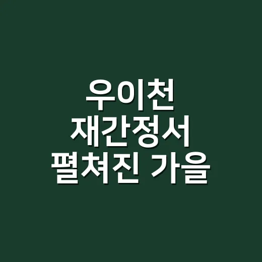우이천 재간정서 펼쳐진 가을 야외도서관 풍경