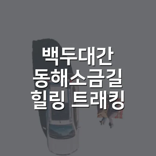 백두대간 동해소금길 힐링 트래킹 안내