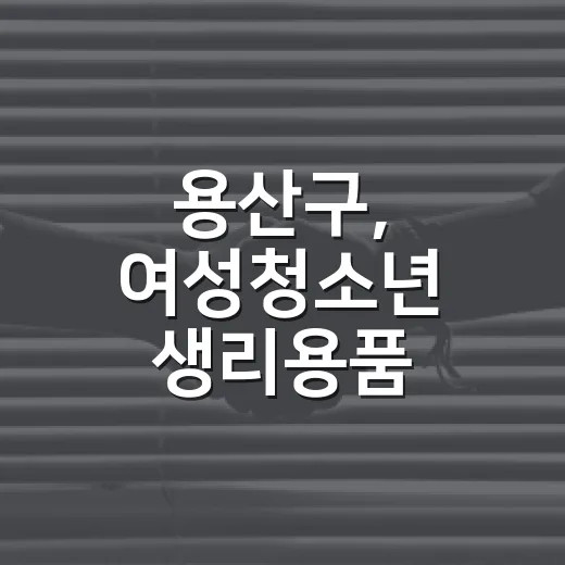 용산구, 여성청소년 생리용품 바우처 지원 확대