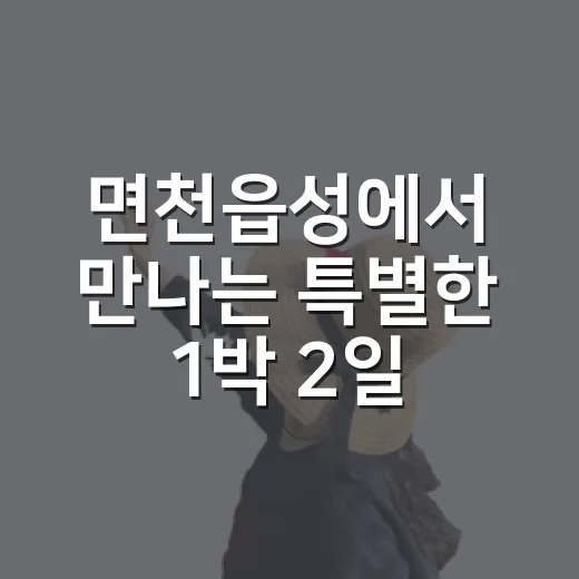 면천읍성에서 만나는 특별한 1박 2일 여행