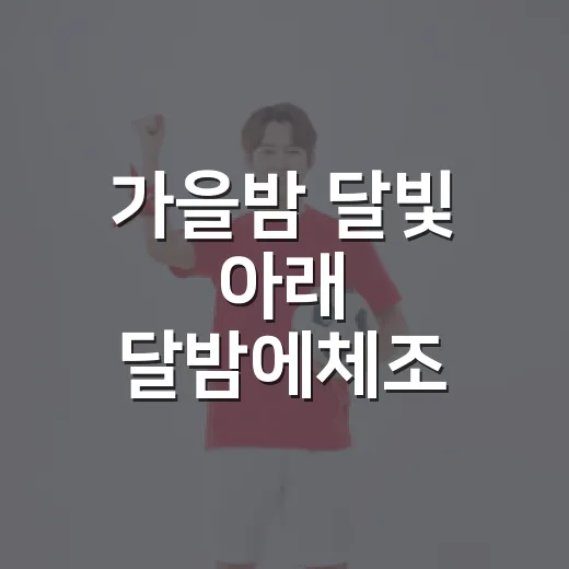 가을밤 달빛 아래 달밤에체조 부산 챌린지