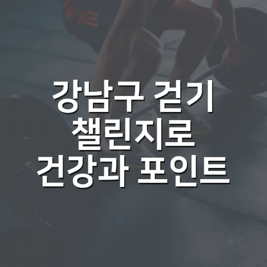 강남구 걷기 챌린지로 건강과 포인트 동시 챙기기