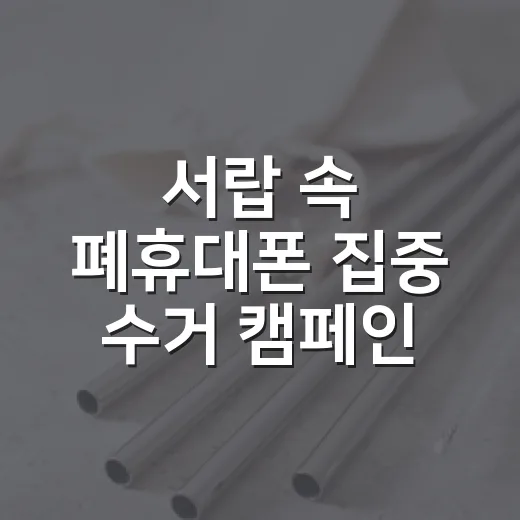 서랍 속 폐휴대폰 집중 수거 캠페인