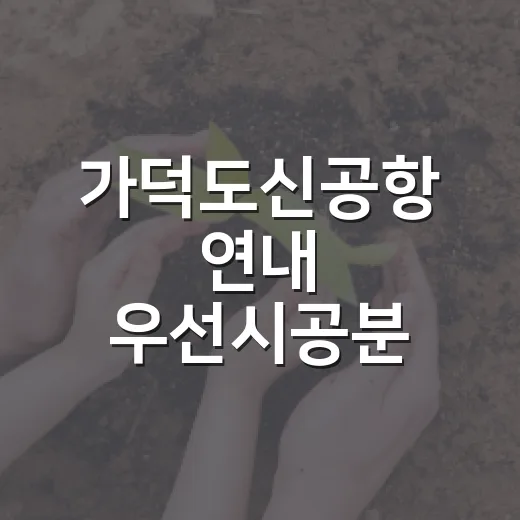 가덕도신공항 연내 우선시공분 착공 계획