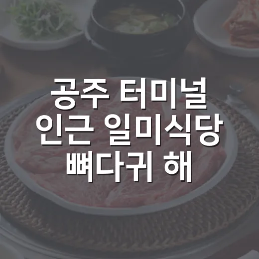 공주 터미널 인근 일미식당 뼈다귀 해장국 명소