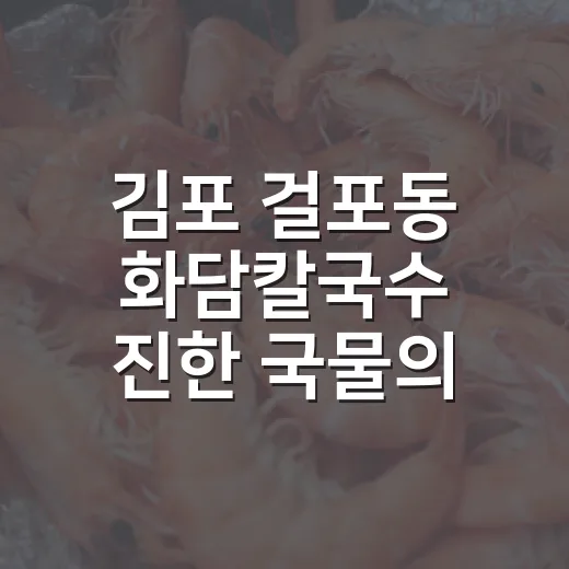 김포 걸포동 화담칼국수 진한 국물의 매력