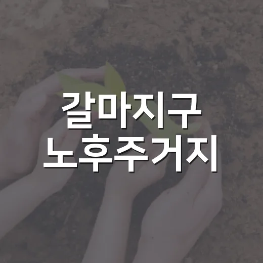 갈마지구 노후주거지, 새 삶의 터전으로