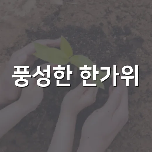 풍성한 한가위, 청담복지관 추석잔치