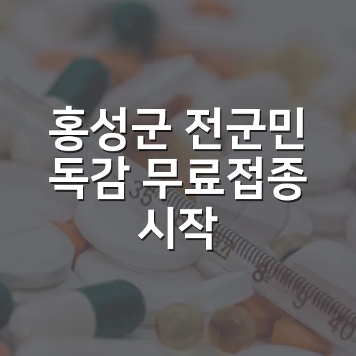 홍성군 전군민 독감 무료접종 시작