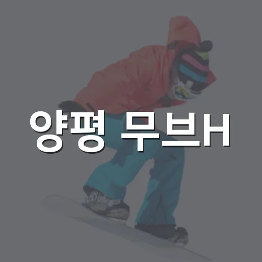 양평 무브H, 색다른 운동 체험처