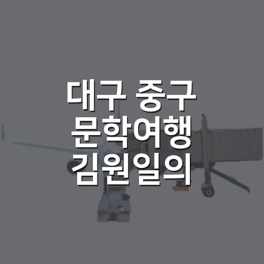 대구 중구 문학여행 김원일의 마당깊은집