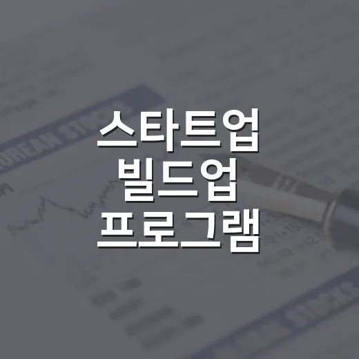 스타트업 빌드업 프로그램, 초기 자금 최대 1억 지원