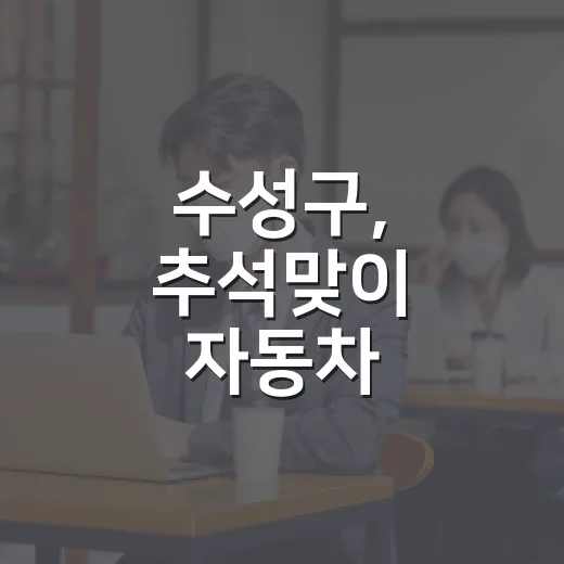 수성구, 추석맞이 자동차 무상점검 현장
