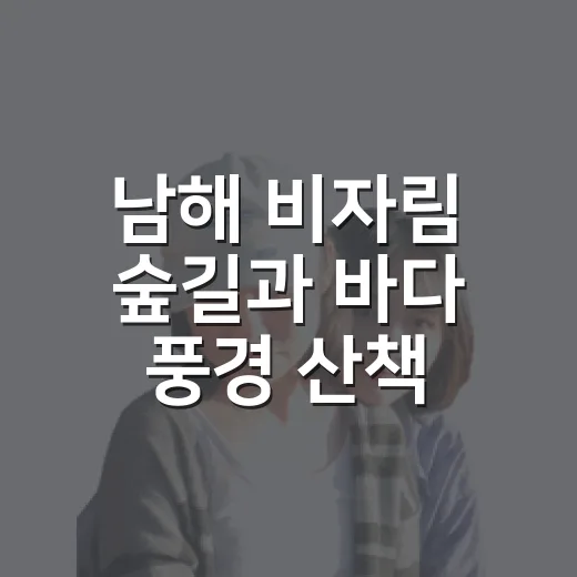 남해 비자림 숲길과 바다 풍경 산책
