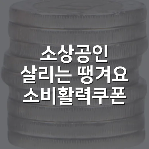 소상공인 살리는 땡겨요 소비활력쿠폰