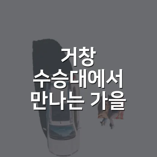 거창 수승대에서 만나는 가을 차명상 힐링여행