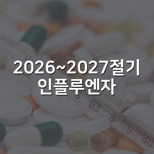 2026~2027절기 인플루엔자·코로나19 무료접종 안내