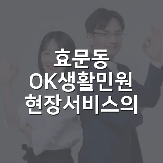 효문동 OK생활민원 현장서비스의 날 개최