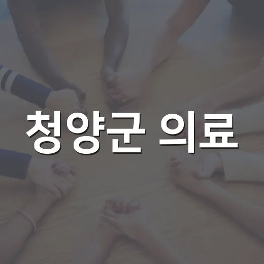 청양군 의료·청년·명절 돌봄 소식 5가지