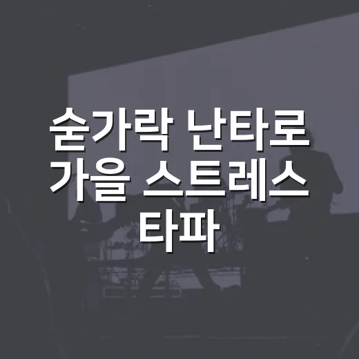 숟가락 난타로 가을 스트레스 타파