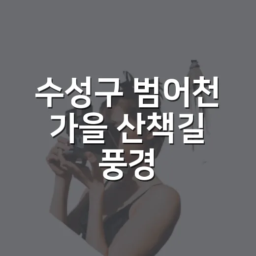 수성구 범어천 가을 산책길 풍경